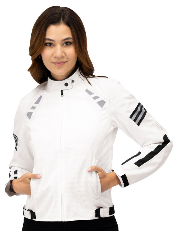 Chamarra Mujer Biker Con Protecci&oacute;n Espalda Y C... image number null