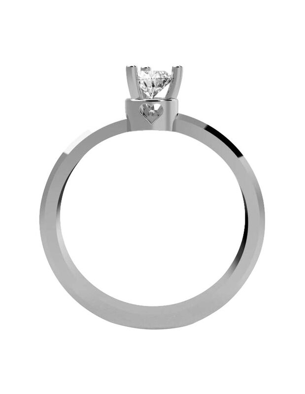 Anillo de Compromiso en Oro de 14K con Circonia... image number null