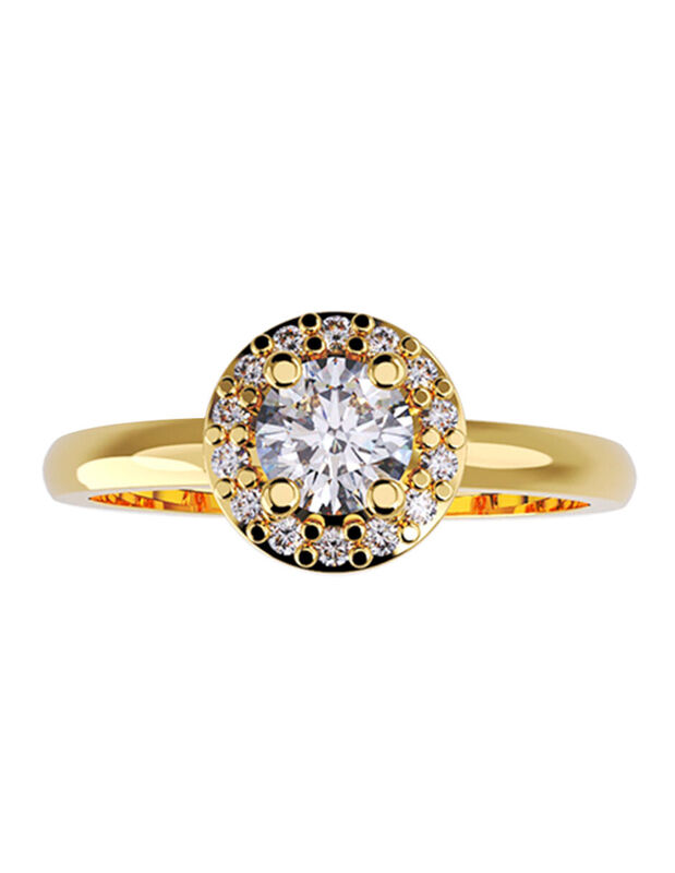 Anillo de Compromiso de 14K con Diamante de Lab... image number null