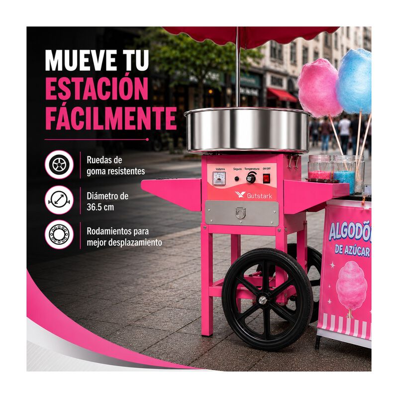 M&aacute;quina para Algod&oacute;n de Az&uacute;car Comercial Ruedas... image number null