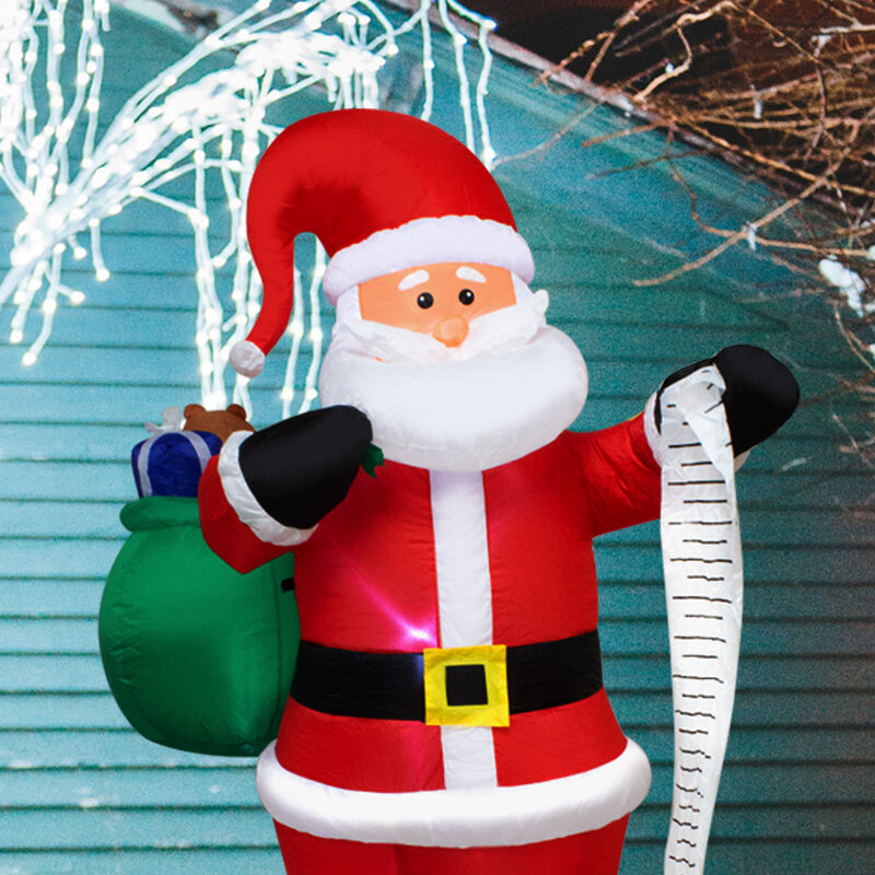 Inflable Navideño Santa Claus Con Lista Y Regal... image number null