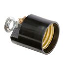 Portal&aacute;mpara de baquelita para candil con niple socket