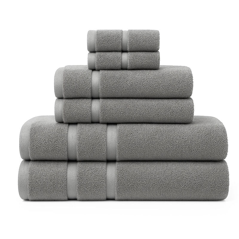 Juego de 6 Toallas de Microfibra Suaves y Absor... image number null