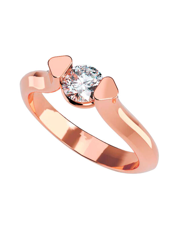 Anillo de Compromiso de 14K con Diamante de Lab... image number null