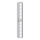 Lámpara LED automática tipo barra recargable con sensor PIR y sujeción magnética