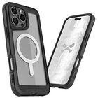 Funda GHOSTEK Atomic para iPhone 16 PRO Aluminio Negra Transp MagSafe