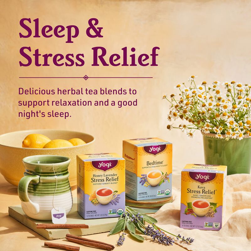 Tea Yogi Blueberry Sage Stress Relief 16 Bolsit... image number null