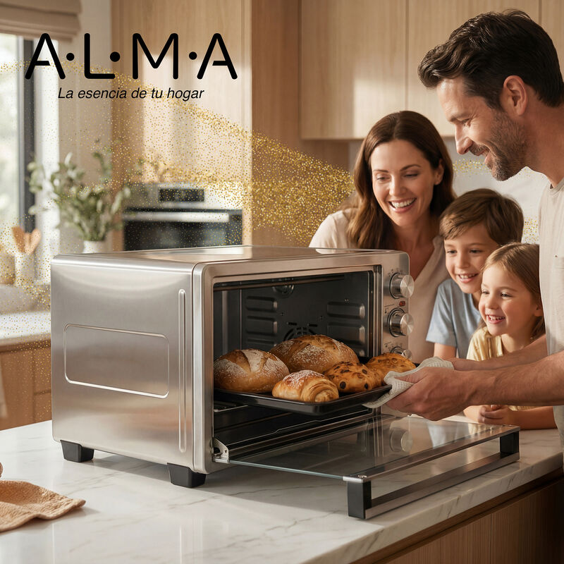 Horno Rostizador de Convecci&oacute;n ALMA 33L Doble R... image number null
