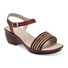 Paulie Sandalia para mujer caf&eacute; dorado