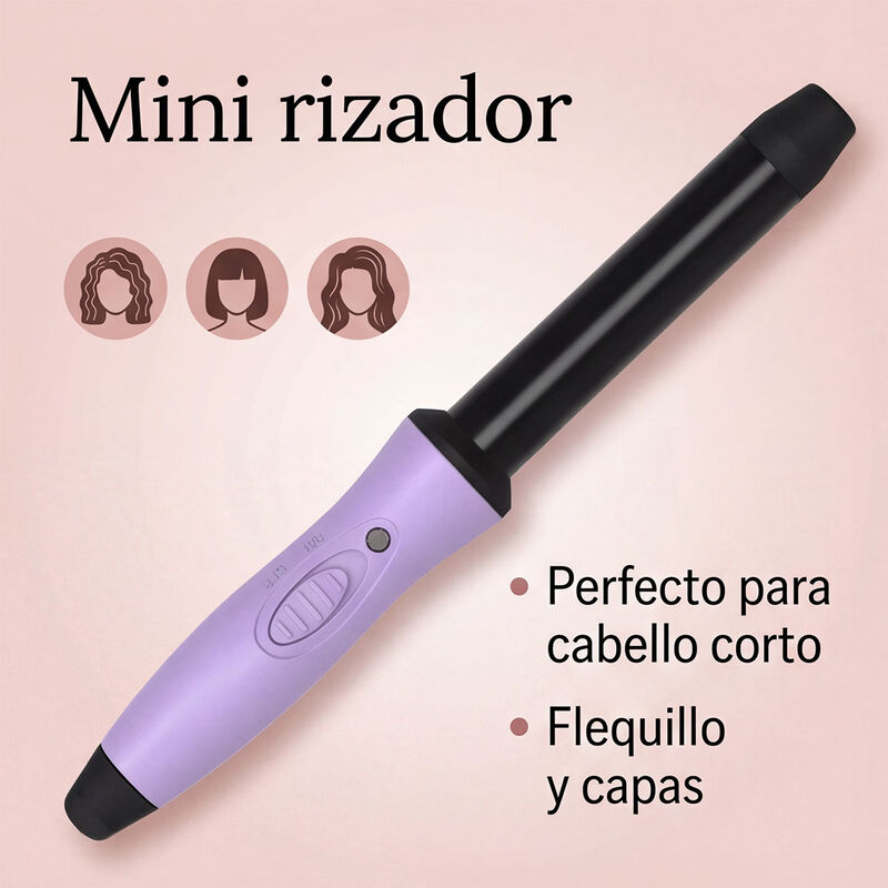 Mini Rizador Karma Beauty Morado Para Ondas Y R... image number null