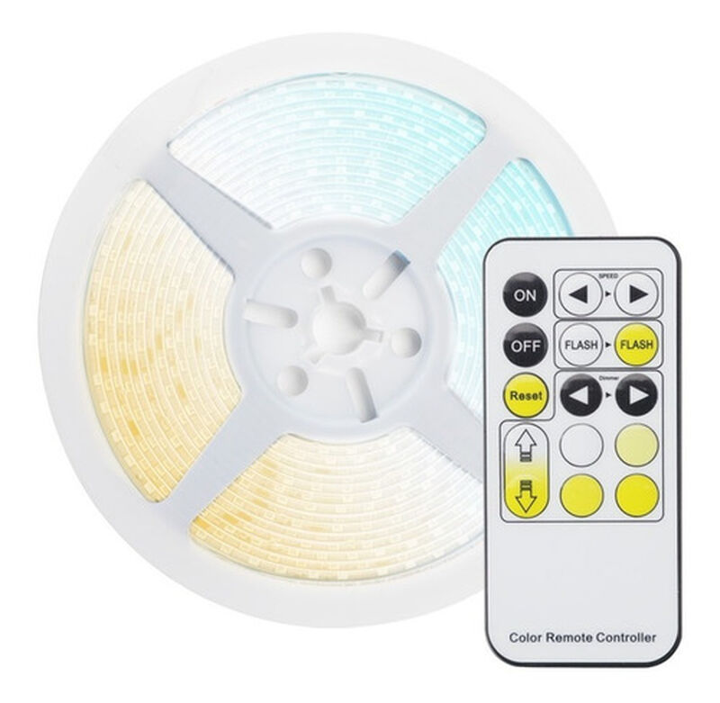 Tira Led 5m Longitud 24w Luz Blanca Ip65 Contro... image number null