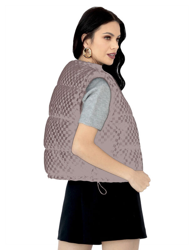 Chaleco Capitonado Corto Gorro Desmontable Dora... image number null