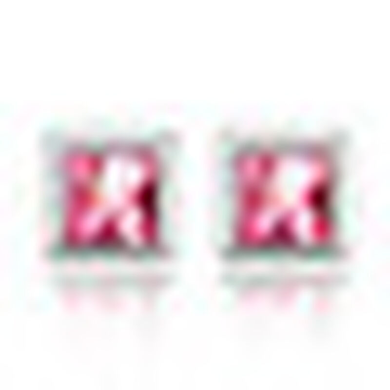 Aretes en Baño de Oro Blanco de 18K de Cuadro c... image number null