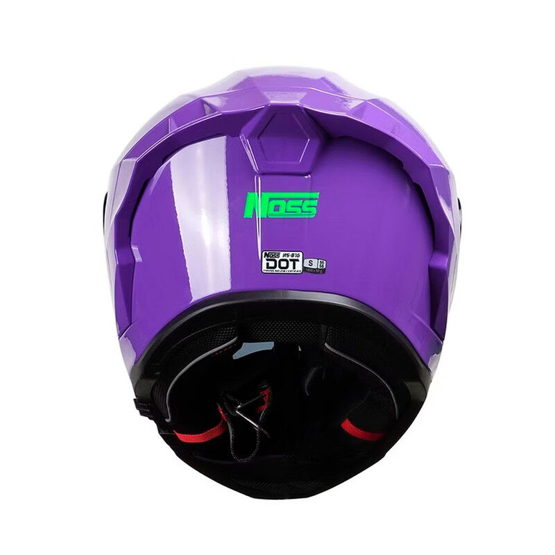 Casco Noss Ns-816p Cerrado S&oacute;lido Morado Brillo... image number null