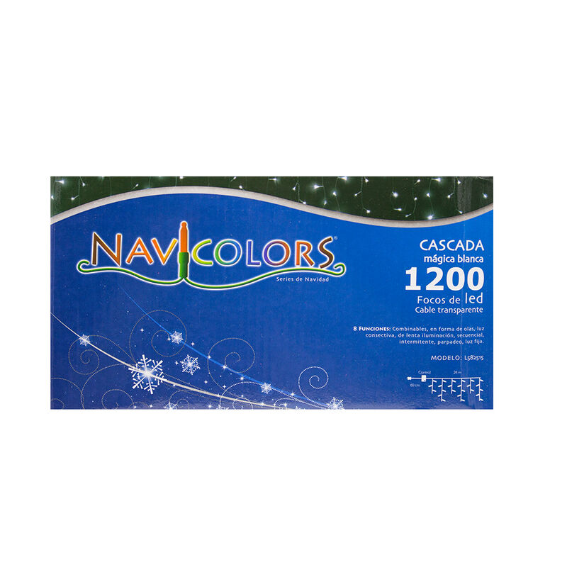 Serie tipo Cascada Luces LED Blanca 1200 focos ... image number null