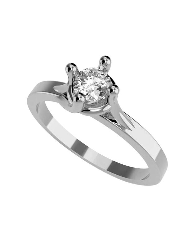 Anillo de Compromiso en Oro de 14K con Circonia... image number null