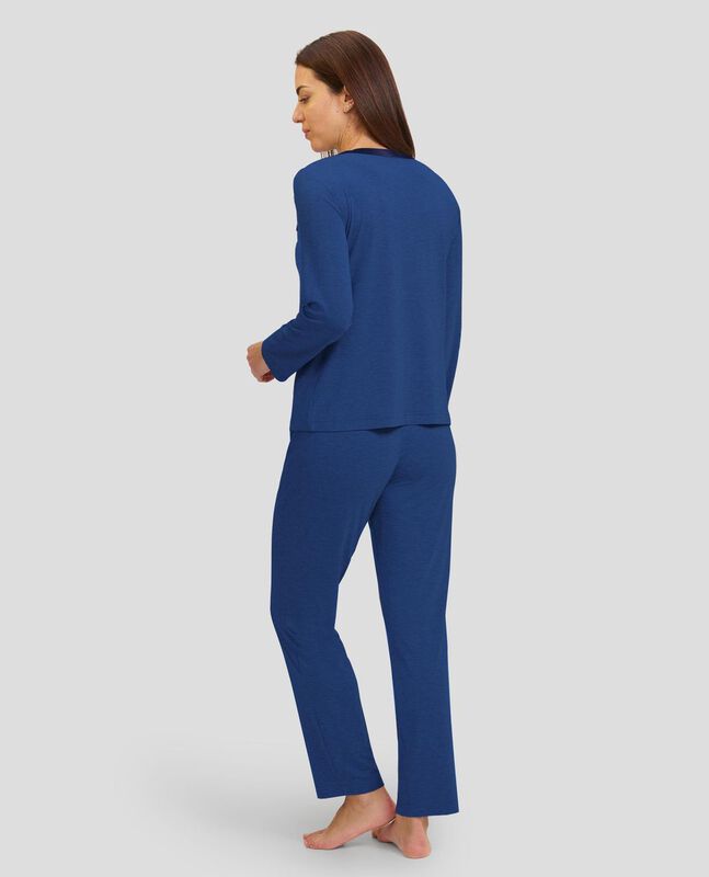 Pijama Modal Azul Marino image number null