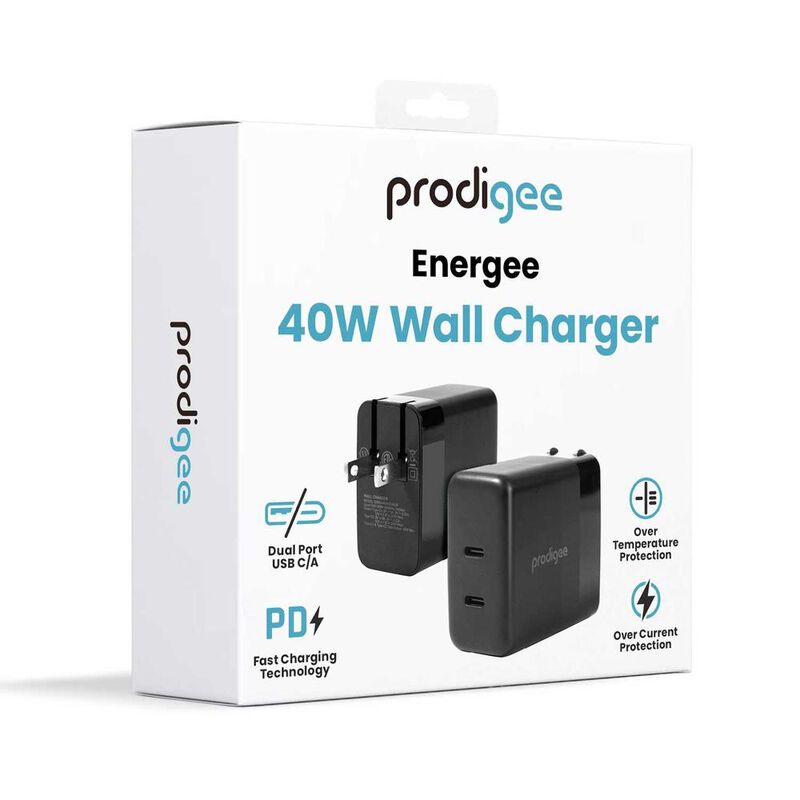 Cargador AC PRODIGEE Dual USB-C PD 40W Universa... image number null