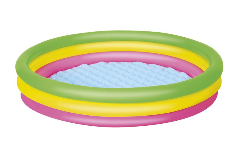 Alberca Inflable Redonda 3 Anillos Verde Amaril... image number null
