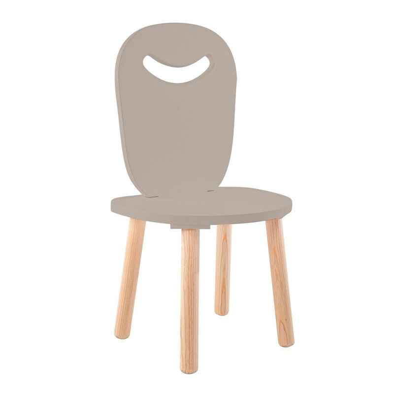 Silla Infantil Moderna de Madera Gris Oscura image number null