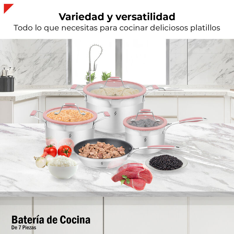 Bogner Bater&iacute;a De Cocina Acero Inox 304 7 Pieza... image number null