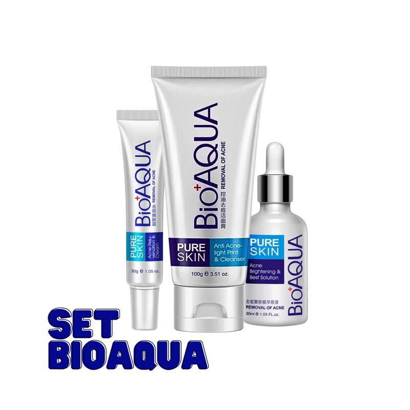 Set de 3 Pure Skin Bioaqua Retira Acn&eacute; Espinill... image number null