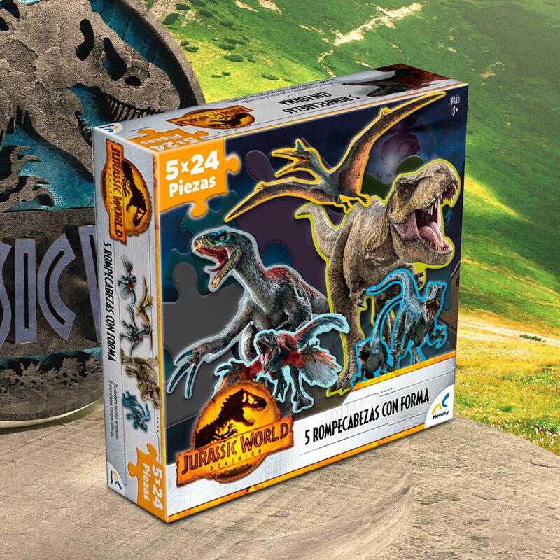 5 Rompecabezas con Forma Jurassic World Dominio... image number null