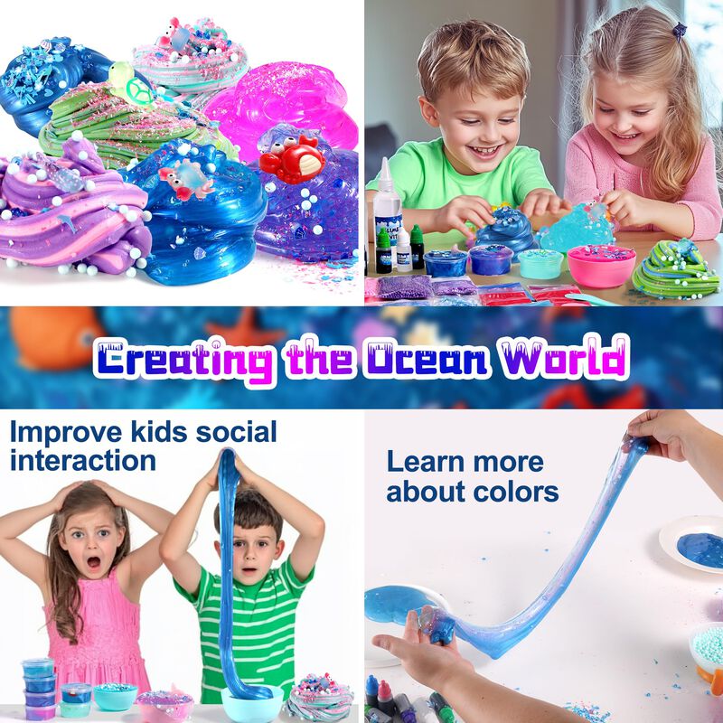 Slime Kit Fsutvitg Ocean Theme, Antiadherente, ... image number null