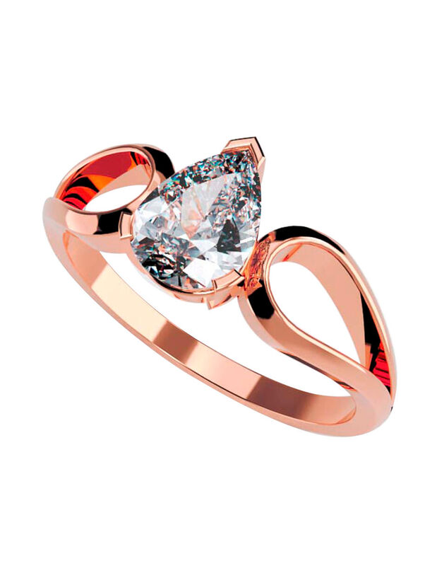 Anillo de Compromiso de 14K con Diamante de Lab... image number null