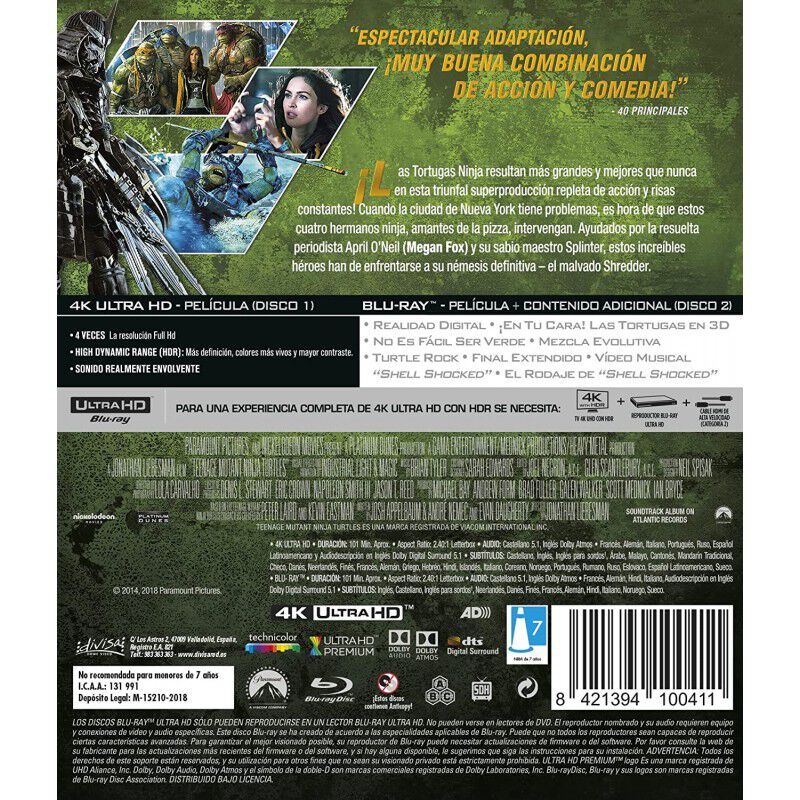 Ninja Turtles (UHD + BD) - BD [Blu-ray] image number null