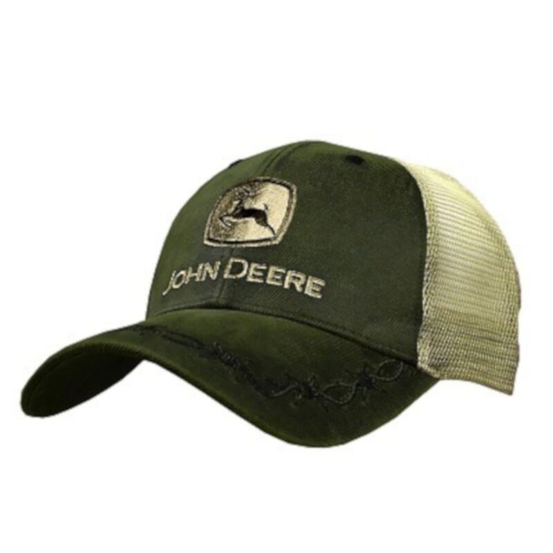 Gorro John Deere De Piel Al &Oacute;leo De Color Caqui... image number null