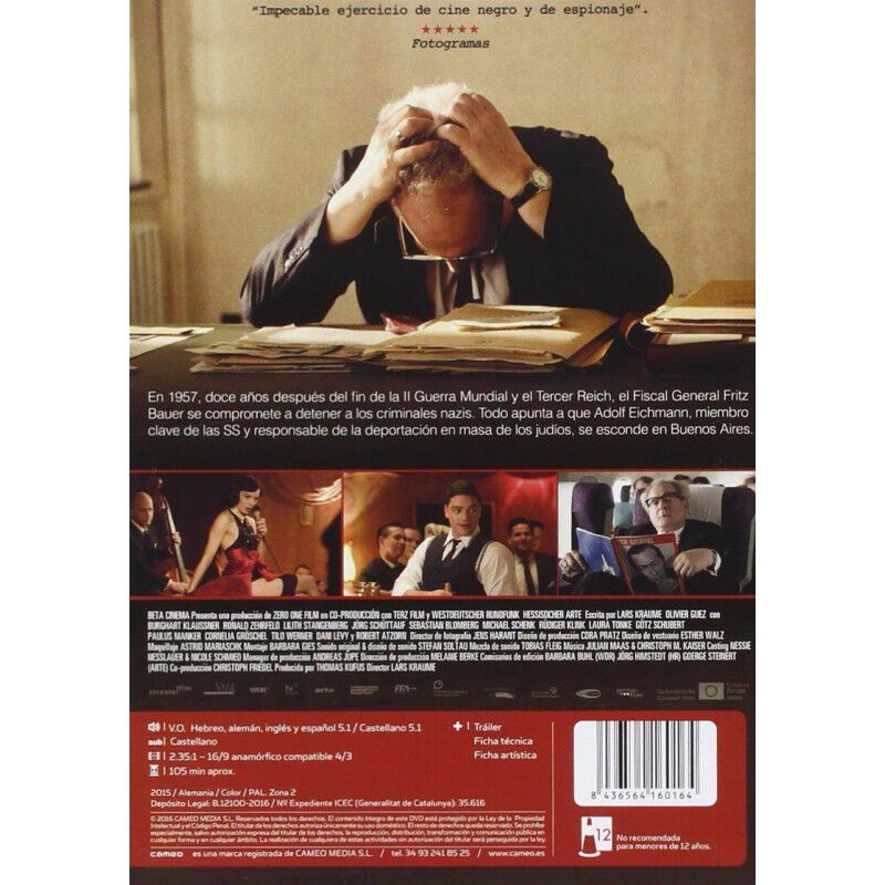 El Caso Fritz Bauer (2015) [DVD] Der Staat gege... image number null