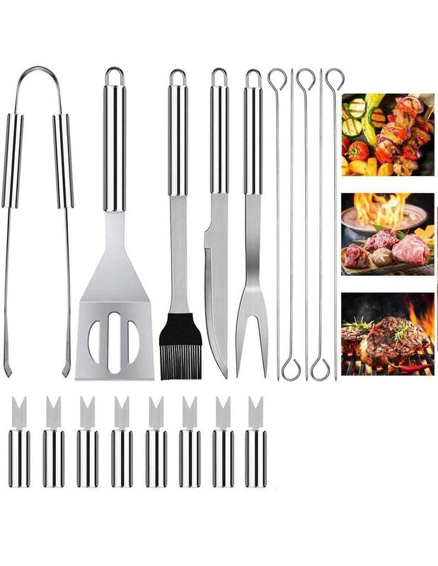 Set utensilios para asar Casa BIU de acero inox... image number null