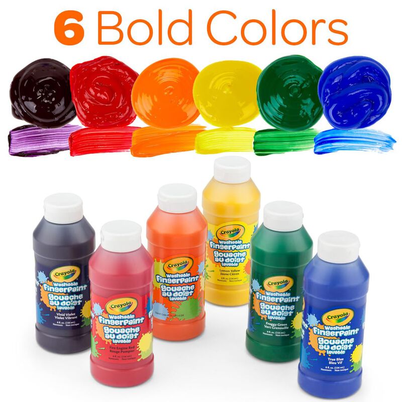 Set De Pintura Para Dedos Crayola, Lavable (6 U... image number null
