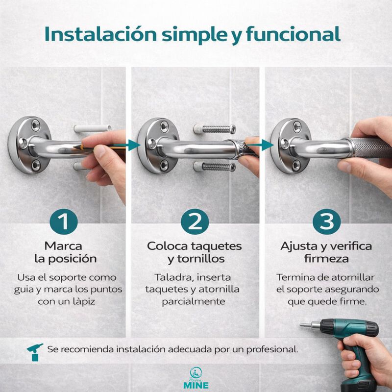 Barra Seguridad Ba&ntilde;o 12 Pulgadas (31cm) Acero I... image number null