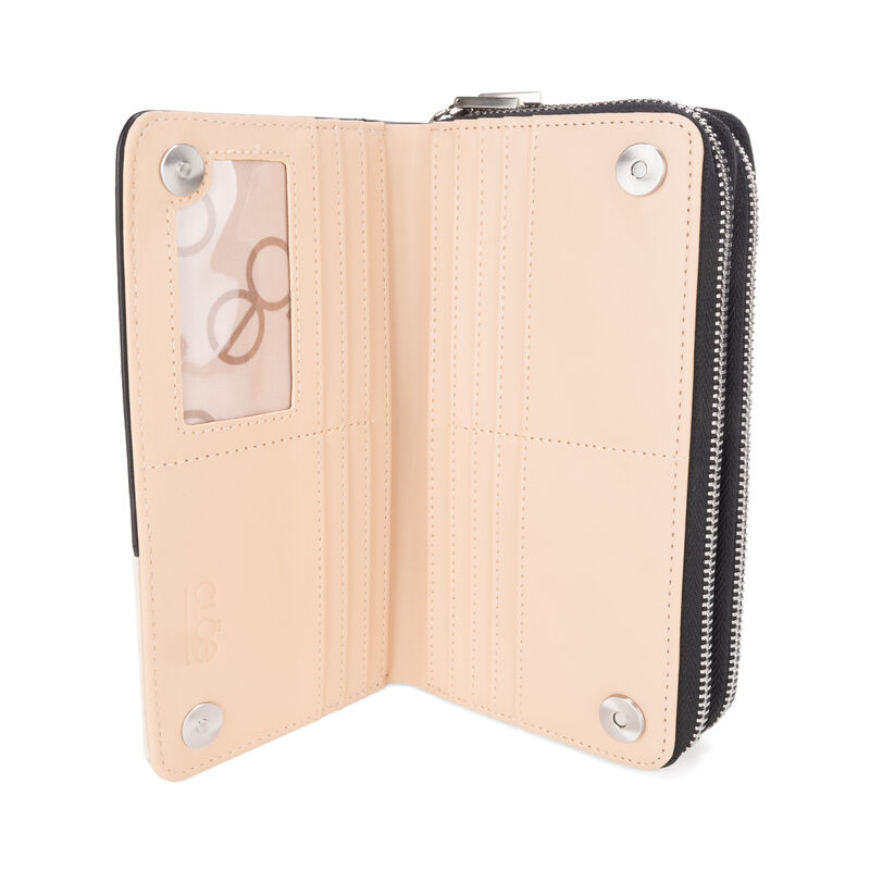 Cartera Hibrida Mediana Con Herraje Color Negro image number null