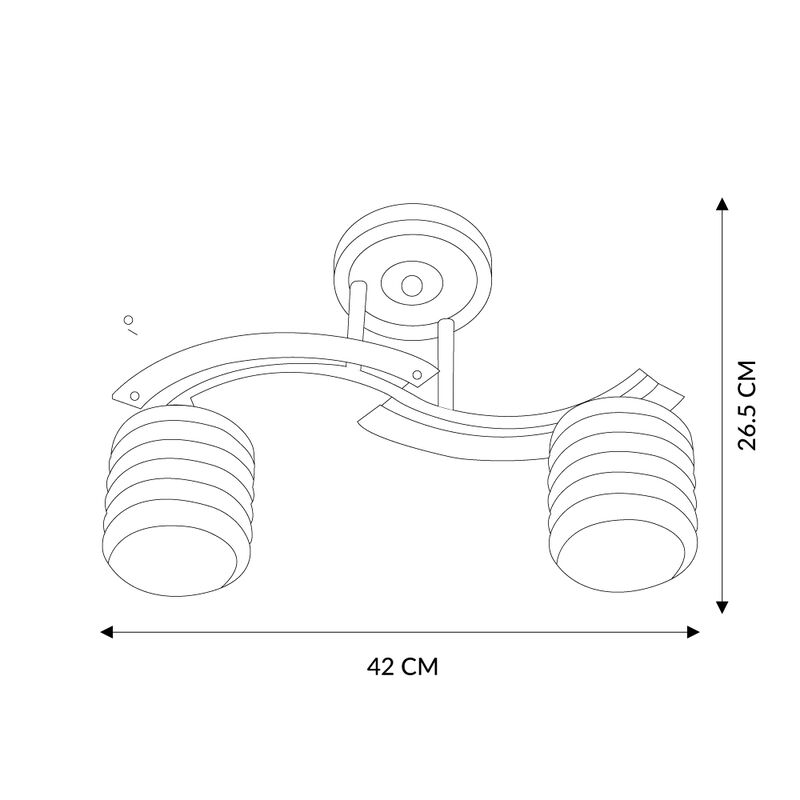 L&aacute;mpara de Techo Agabia cromo Mil Luces image number null