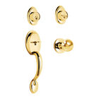 Jaladera Perilla y Cerrojo Llave Latón Brillante Basic