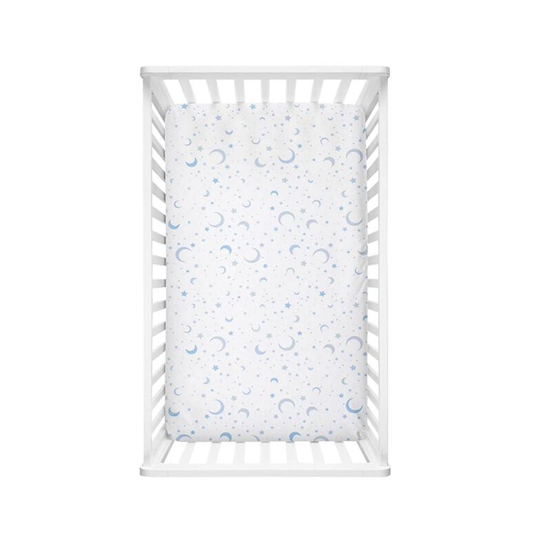 Juego S&aacute;banas Cuna Beb&eacute; 3 Pzs Polo One Luna Azu... image number null