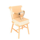 Bluelander Asiento Elevador para Ni&ntilde;os, Coj&iacute;n para Silla de Cocina, Antideslizante, Port&aacute;til, con Correa de Seguridad, F&aacute;cil de Limpiar, Ideal para Comer o Hacer Tareas (Crema)