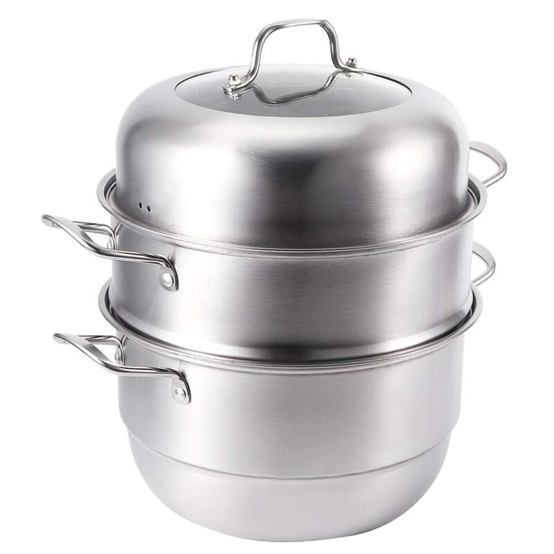 Juego de Ollas Vaporeras Acero Inox. 2 Niveles image number null