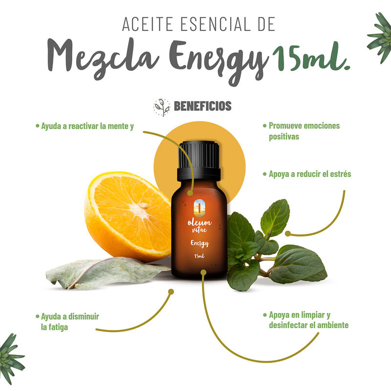 Mezcla de Aceites esenciales puros Energy 15 ml... image number null