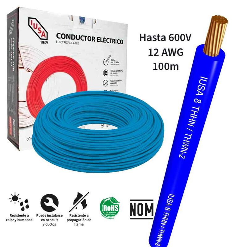 Cable Calibre 12 Thw-ls / Thhw-ls 100 M Azul image number null