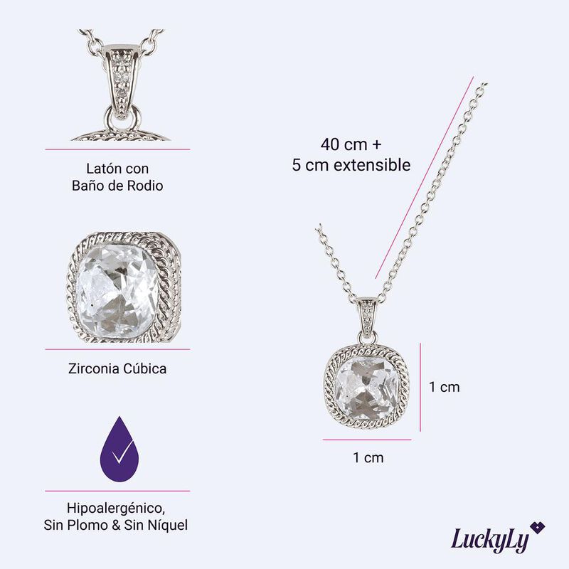 Collar Mujer Oro 14k Plata Zirconia, Regalos Ma... image number null