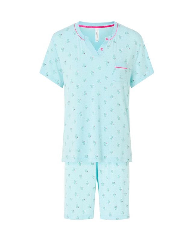 Pijama Cactus de Mujer M/C Verde image number null