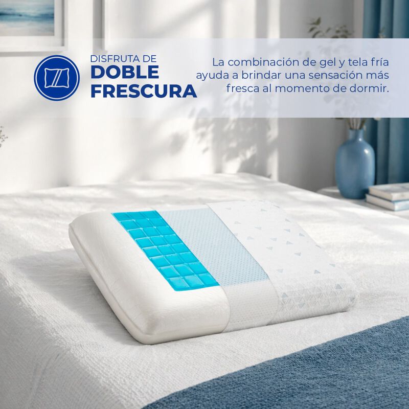 Almohada Double Cool Spring Air De Memoria Con ... image number null