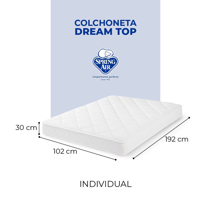 Spring Air Cubre Colch&oacute;n Individual Dream Top, ... image number null
