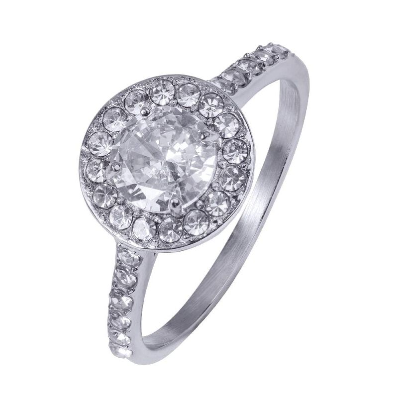 Anillo de Compromiso LuckyLy Nima Ba&ntilde;o Oro Rosa... image number null