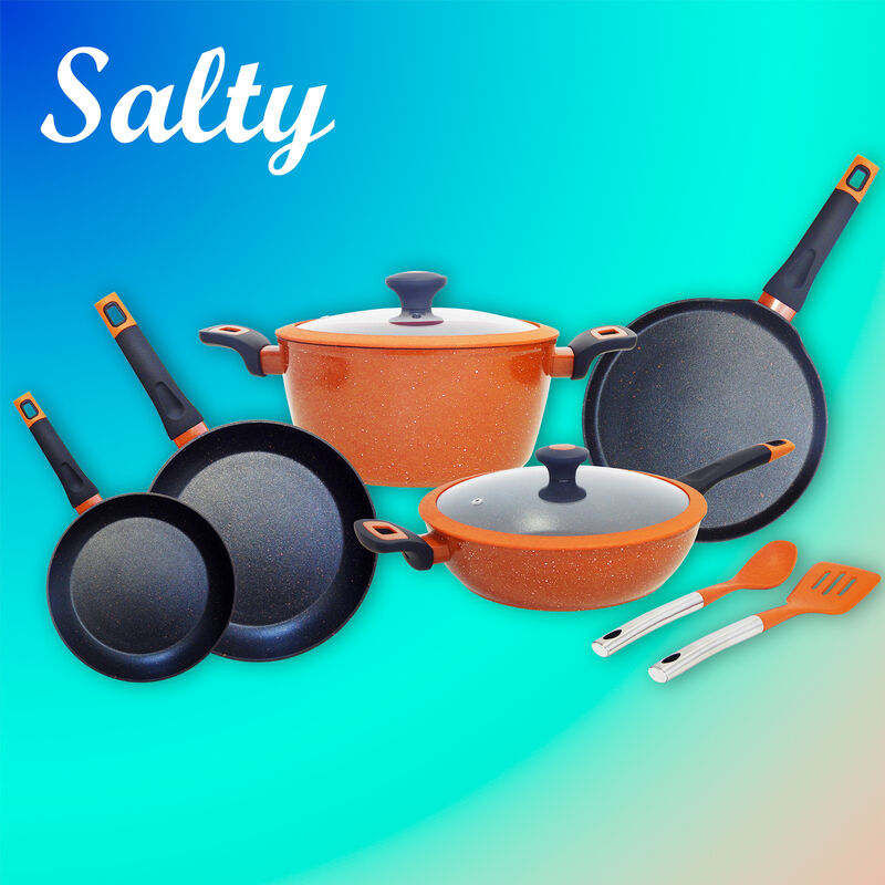 Bater&iacute;a de Cocina set 9 piezas Naranja Salty image number null