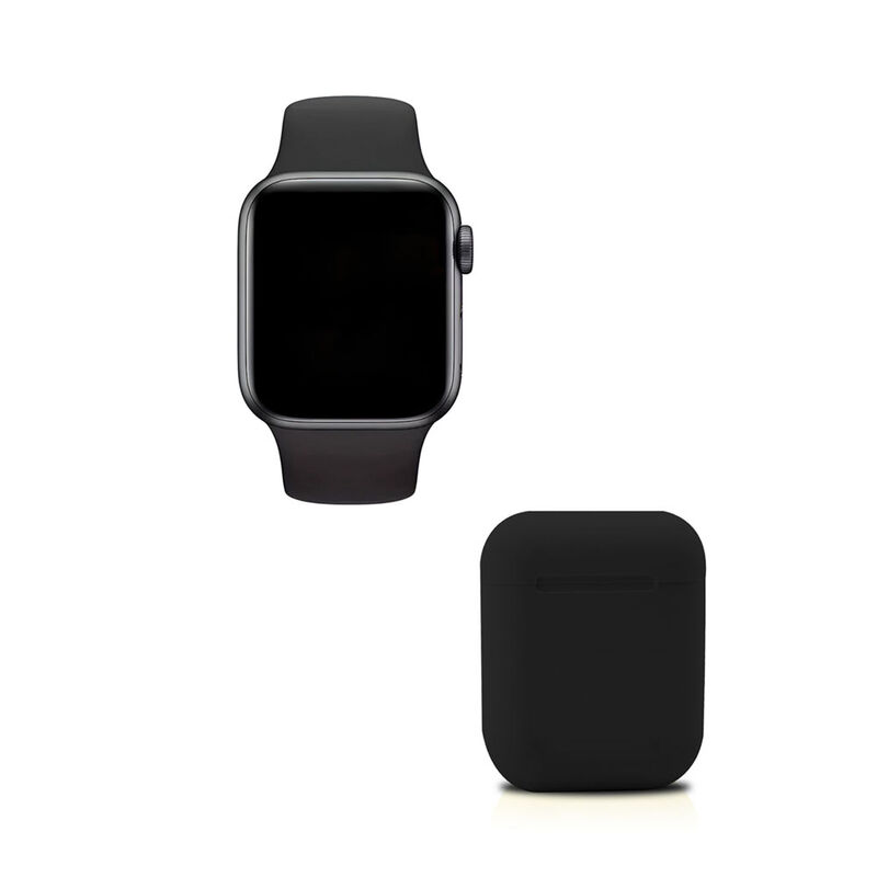 Kit smartwatch y audífons twins negro image number null